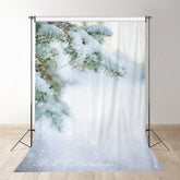 Aperturee - Verschneiter Baum Winterurlaub Hintergrund für Porträt